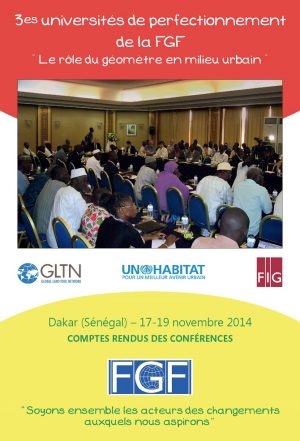 Le rôle du géomètre en milieu urbain – Dakar, 2014