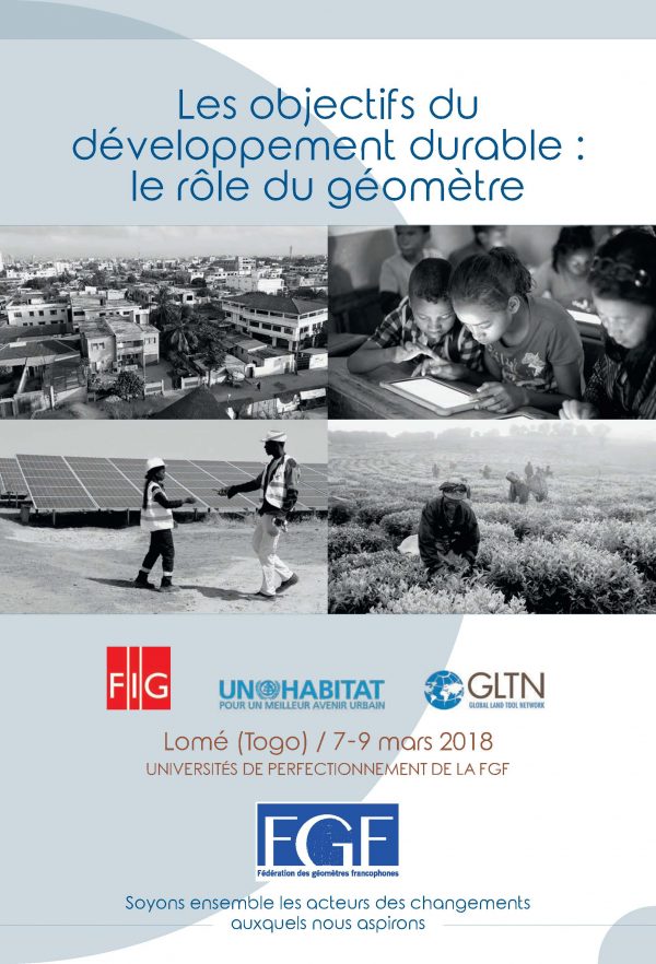 Les objectifs du développement durable : le rôle du géomètre – Lomé, 2018