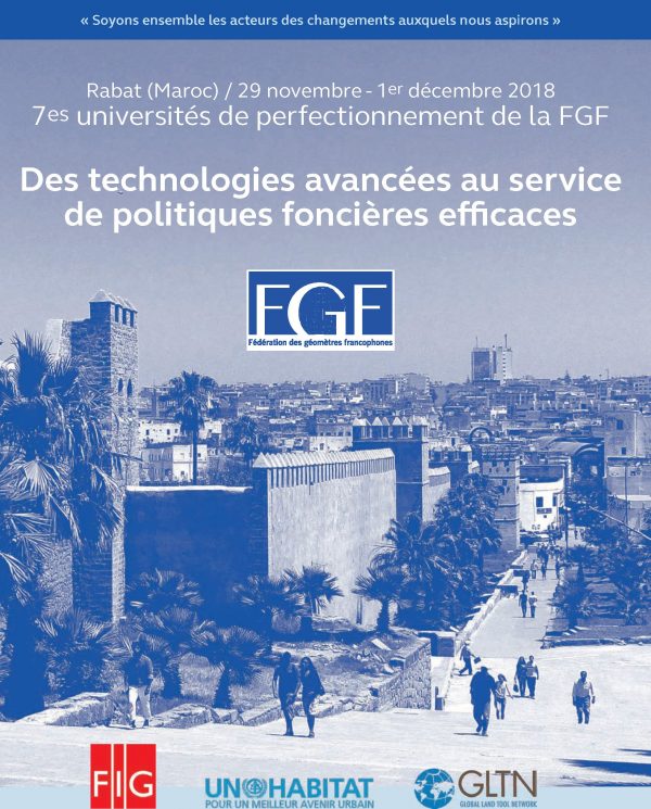 Des technologies avancées au service de politiques foncières efficaces – Rabat, 2018